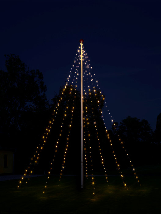 Ljusslinga Flaggstång 400 LED Stemning